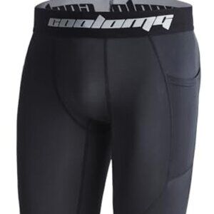CoolOMG XL Black Padded Knee Compression Pant